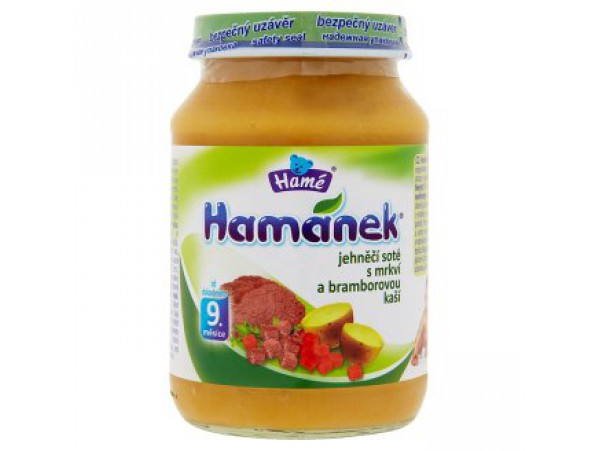 Hamánek соте из баранины с морковью и картофельным пюре 190 г